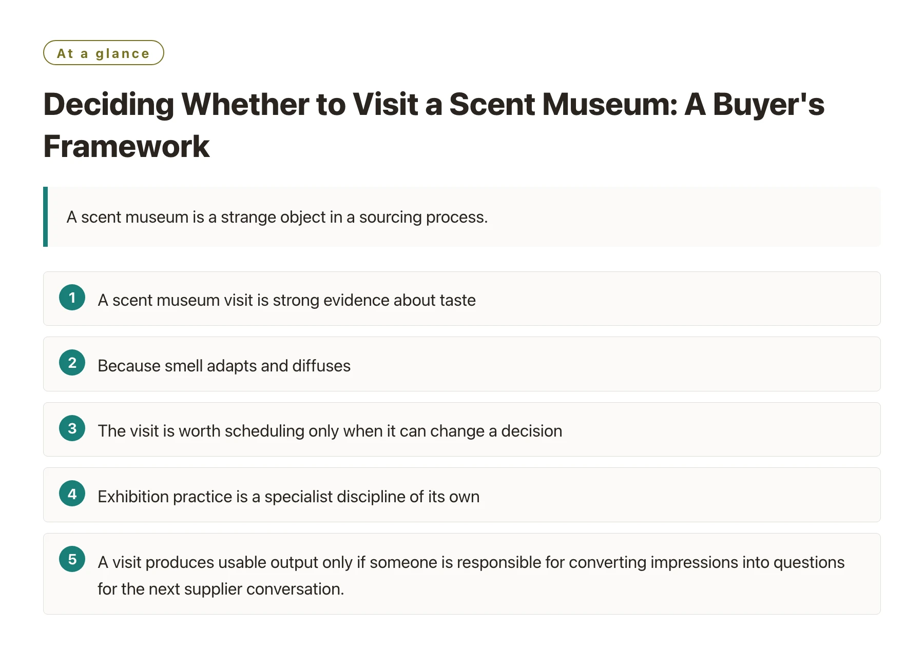 Deciding Whether to Visit a Scent Museum: A Buyer's Framework——全文要点速览