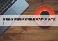 巫溪县区块链培训公司最有实力的[巫溪产业]