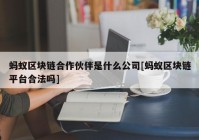 蚂蚁区块链合作伙伴是什么公司[蚂蚁区块链平台合法吗]